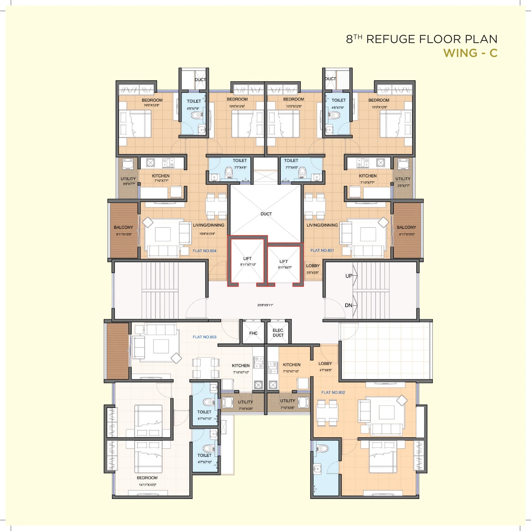 Typical Floor Plan — Wing C — Marvella